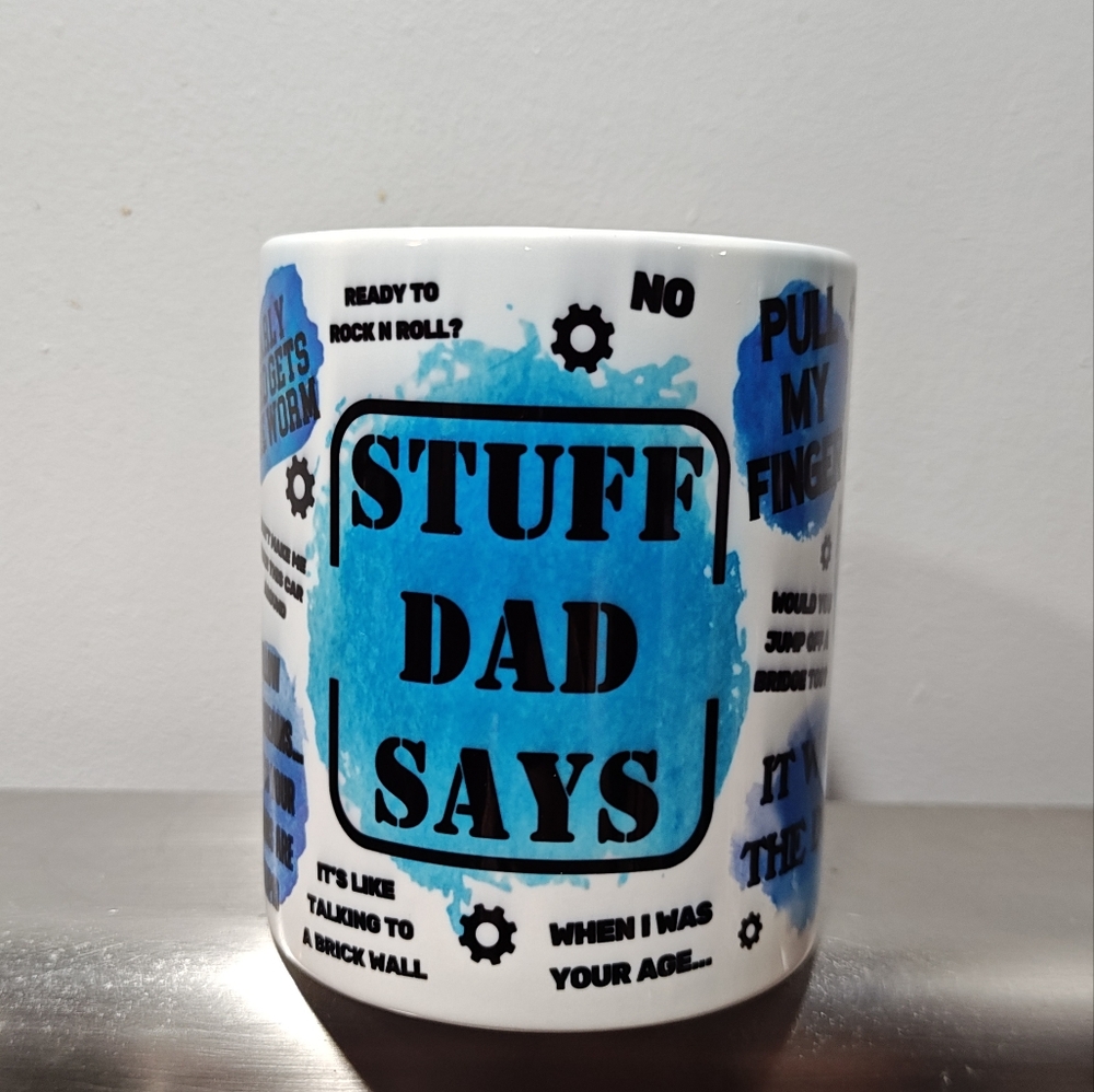 Blue and White Bath Bottle with Playful Design